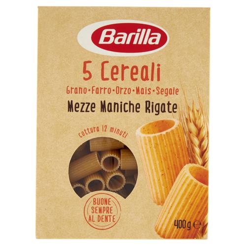 Barilla Pasta 5 Cereali Mezze Maniche Rigate Fonte di fibre 400 g