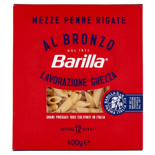 Barilla Pasta Al Bronzo Mezze Penne Rigate 100% grano italiano 400g