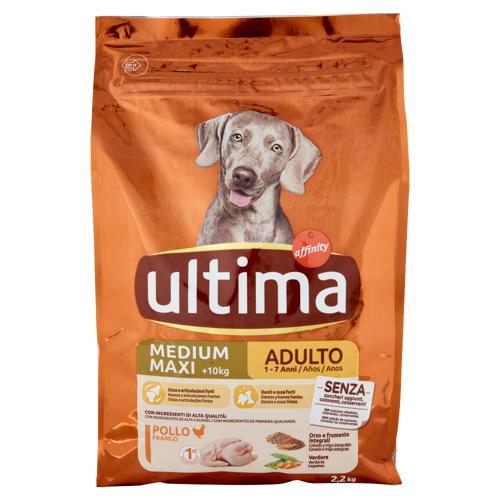 ultima Dog Medium Maxi +10kg Adulto 1-7 Anni Pollo 2,2 kg