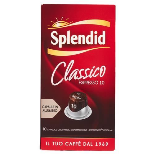 Splendid Classico Espresso 10 Capsule Compatibili con Macchine Nespresso* 10 Capsule 52 g