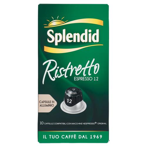 Splendid Ristretto 12- 10 Capsule Caffè Compatibili con Macchine Nespresso*® Original 52g