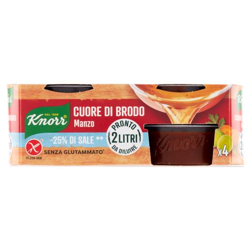 Knorr Cuore di Brodo Manzo -25% di Sale ** 4 x 28 g