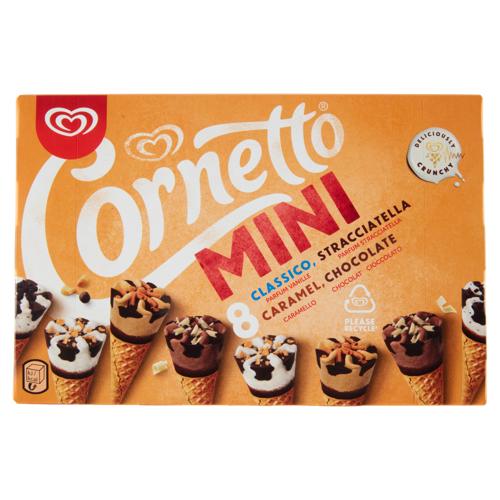 Cornetto Algida Mini Classico, Stracciatella, Caramel Chocolate 8 x 36 g