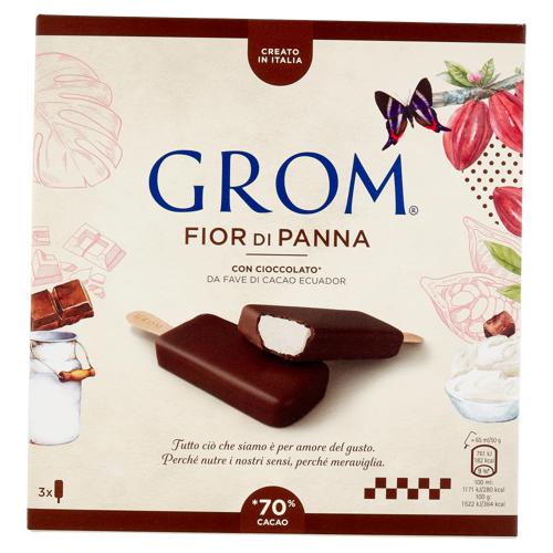 Grom Fior di Panna con Cioccolato* da Fave di Cacao Ecuador 3 x 50 g