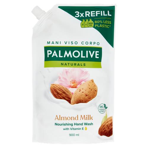 Palmolive ricarica sapone liquido mani Naturals latte e mandorla 900 ml