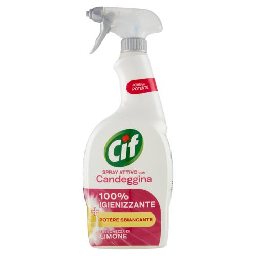 Cif Spray Attivo Multiuso con Candeggina Profumo di Limone	650 ml