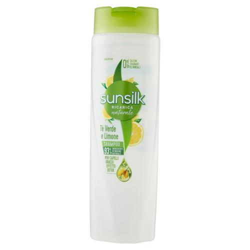 sunsilk Ricarica naturale Shampoo Thè Verde e Limone per Capelli Grassi 250 mL