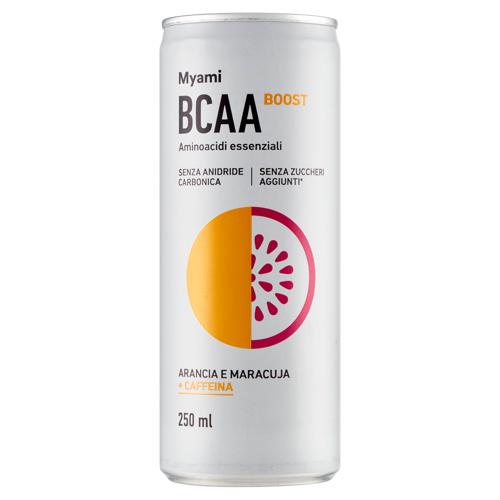 Myami BCAA Boost Aminoacidi essenziali Arancia e Maracuja + Caffeina 250 ml