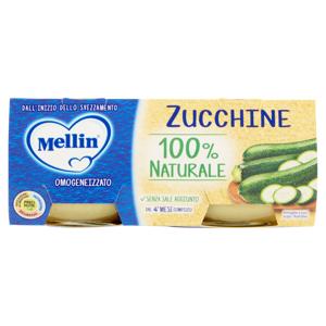 Mellin Zucchine 100% Naturale Omogeneizzato 2 x 80 g