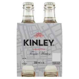 KINLEY Tonic Water, acqua tonica 200ml x 4 (Vetro)