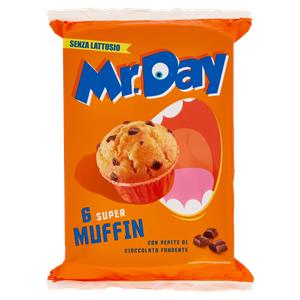 Mr.Day 6 Super Muffin con Pepite di Cioccolato Fondente 6 x 50 g