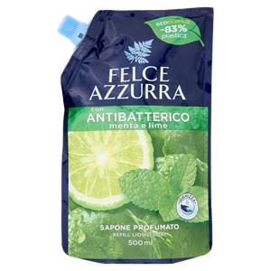 Felce Azzurra con Antibatterico menta e lime Sapone Profumato Refill 500 ml