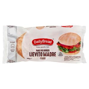 DailyBread Pane per Burger Lievito Madre Panini 4 x 90 g