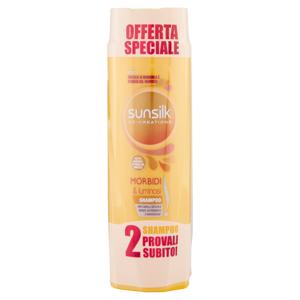 sunsilk Morbidi & luminosi Shampoo per Capelli Secchi e Spenti 2 x 250 ml