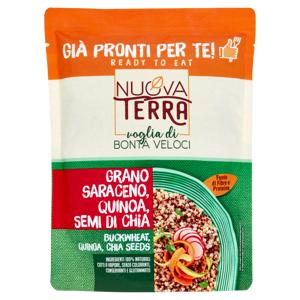 Nuova Terra Già Pronti per Te! Grano Saraceno, Quinoa, Semi di Chia 250 g