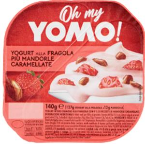 OH MY YOMO YOGURT FRAGOLA PIù MANDORLE CARAMELLATE GR.140