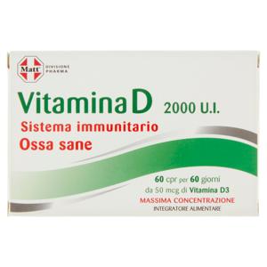 Matt Divisione Pharma Vitamina D 2000 U.I. Sistema Immunitario 60 compresse 6 g