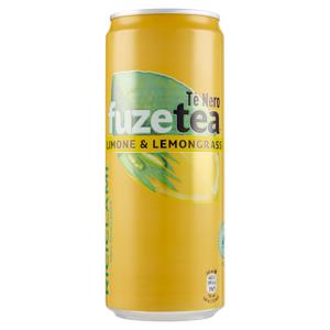 FUZE TEA, Tè Nero Limone con una nota di Lemongrass Sleek Can 330ml