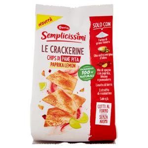 Doria Semplicissimi le Crackerine Chips di Pane Pita Paprika Lemon 90 g