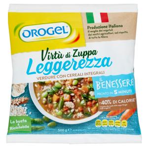 Orogel Il Benessere Virtù di Zuppa Leggerezza Verdure con Cereali Integrali Surgelati 500 g