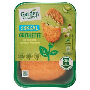 GARDEN GOURMET Cotolette 99kcal Vegetali con Cavolfiore, Zucchine e Fagioli Neri 3 pezzi 186 g