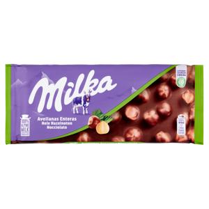 Milka Nocciolato, tavoletta di cioccolato al latte 100% Alpino con nocciole intere - 100g
