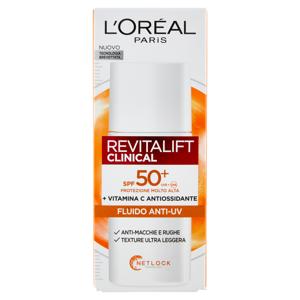 L'Oréal Paris Revitalift Clinical Fluido Anti-UV SPF50+ con Vitamina C Antiossidante 50 ml