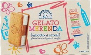 Sammontana Gelato Merenda biscotto ai cereali gelato al cacao e al gusto di vaniglia 8 x 45 g
