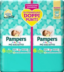 Pampers Baby-dry XL 13+13 pz