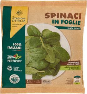 Le Stagioni d'Italia Spinaci in Foglie Surgelati 450 g