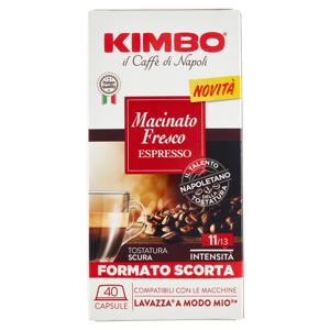 Kimbo Macinato Fresco Espresso Capsule Compatibili con le Macchine Lavazza A Modo Mio* 40 x 7,5 g