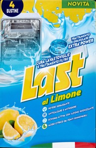 Last Cura Lavastoviglie e Trattamento Filtro al Limone 4 x 25 g