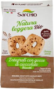 Sarchio Natura leggera Bio Biscotti Integrali con gocce di cioccolato 250 g