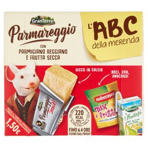 Parmareggio l'ABC della merenda con Parmigiano Reggiano e Frutta Secca