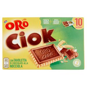 Oro Ciok biscotto con Tavoletta di Cioccolato alla nocciola - 10 x 25 g