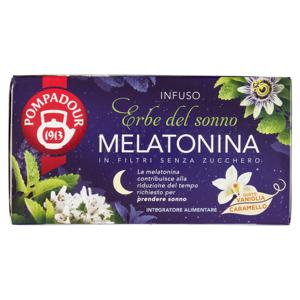 Pompadour Infuso Erbe del sonno Melatonina in Filtri Senza Zucchero bustine 18 x 2 g