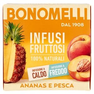 Bonomelli Infusi Fruttosi 100% Naturali Ananas e Pesca 12 Filtri 24 g