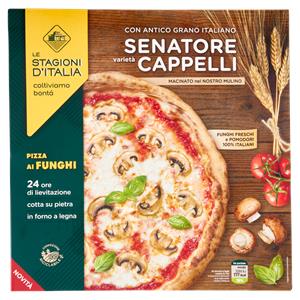 Le Stagioni d'Italia Pizza ai Funghi Senatore varietà Cappelli 370 g