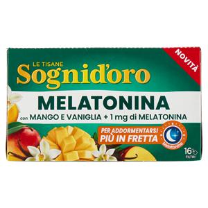 Sognid'oro le Tisane Melatonina con Mango e Vaniglia + 1 mg di Melatonina bustine 16 x 2 g