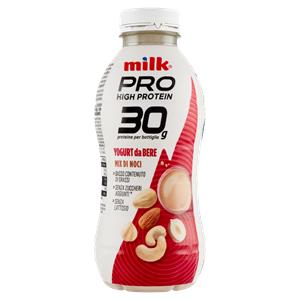 Milk Pro High Protein 30g Yogurt da Bere Mix di Noci 500 g