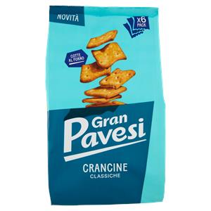 Gran Pavesi Crancine Classiche Snack Cotte al Forno 6 Pacchetti 180g