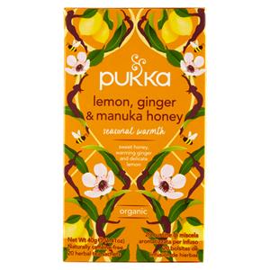 pukka lemon, ginger & manuka honey organic 20 bustine 40 g