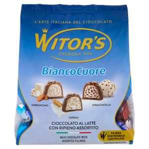 Witor's Bianco Cuore Cioccolato al Latte con Ripieno Assortito 350 g