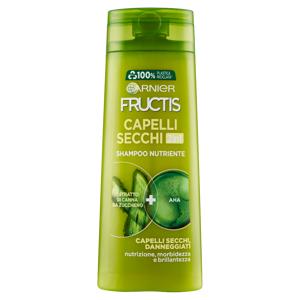 Garnier Fructis Shampoo Capelli Secchi 2in1, shampoo per capelli secchi e danneggiati, 250 ml