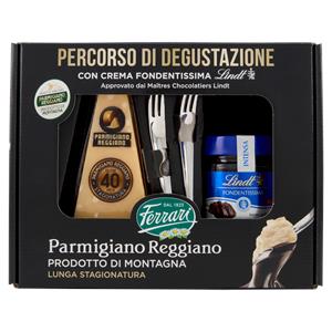 Ferrari Parmigiano Reggiano Prodotto di Montagna Oltre 40 Mesi 250g - Crema Fondentissima Lindt 200g