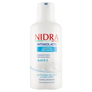 Nidra Intimo Latte Idratante Lenitivo Detergente Intimo pH 4.5 500 mL