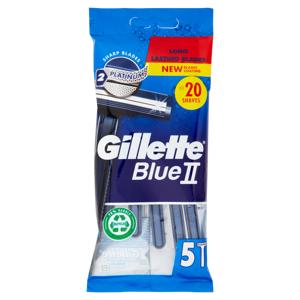 Gillette Blue II Rasoio da Uomo Usa e Getta a 2 Lame, 5 Rasoi