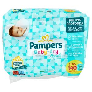 Pampers Baby-dry Fresh Salviette 2 x 70 pz