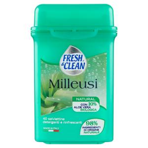 Fresh & Clean Milleusi Natural salviettine detergenti e rinfrescanti 40 pz