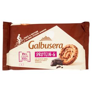 Galbusera Protein-G con Fiocchi di Avena, Granella di Soia e Cioccolato 6 x  50 g